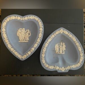 Lot of 2 Vintage Wedgwood Jasperware Trinket/Candy Dishes